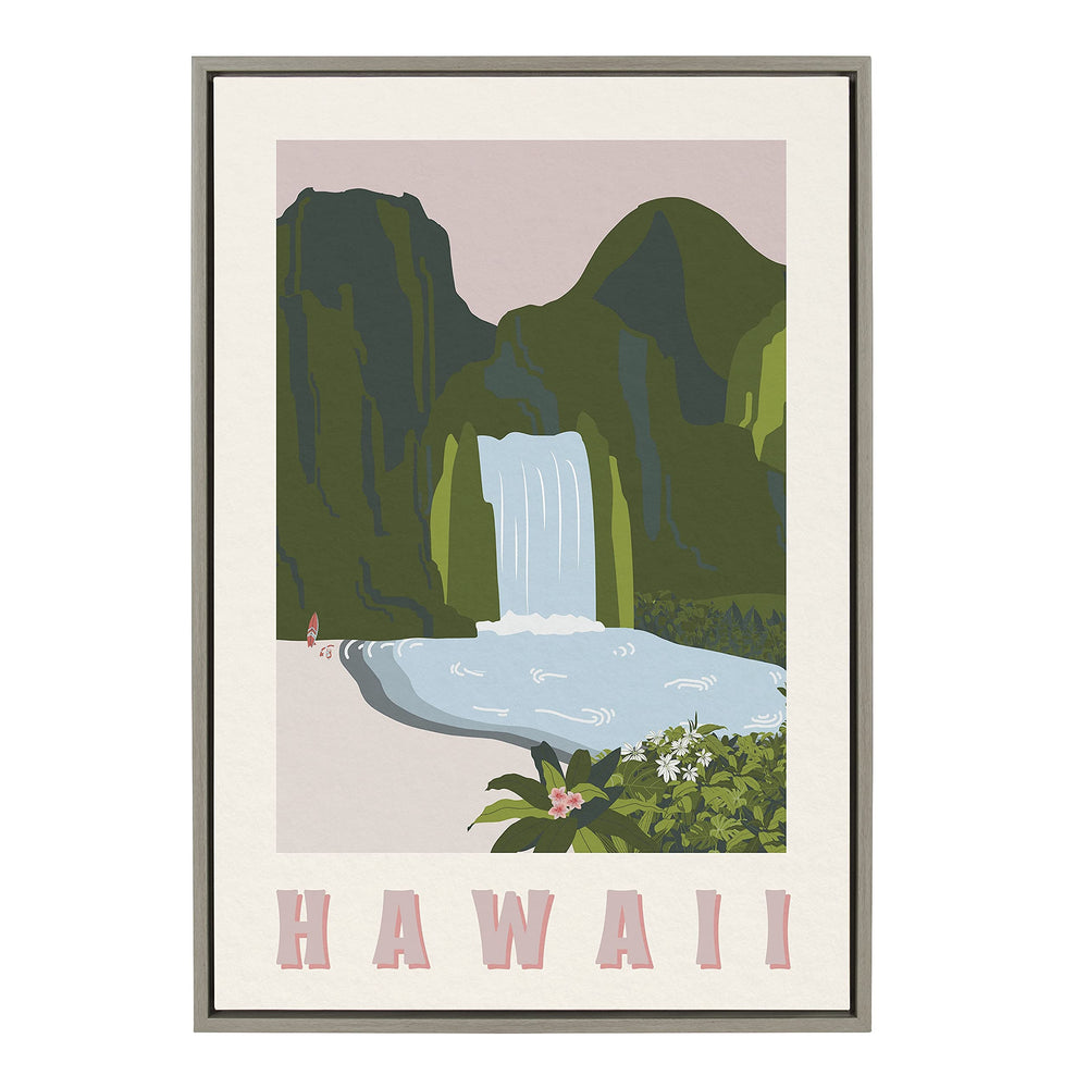 Hawaii Travel Poster Framed Canvas - From Where - 