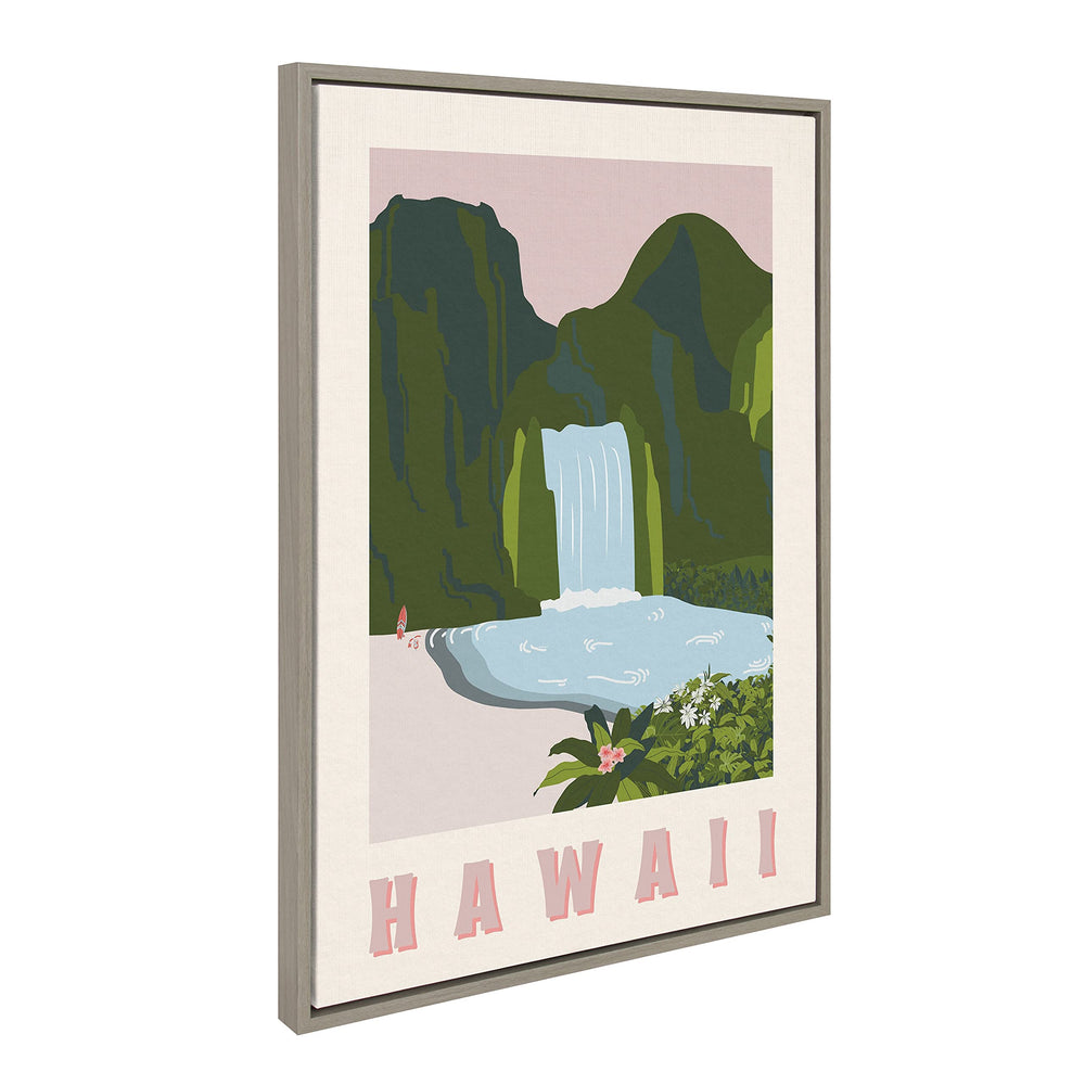 Hawaii Travel Poster Framed Canvas - From Where - 