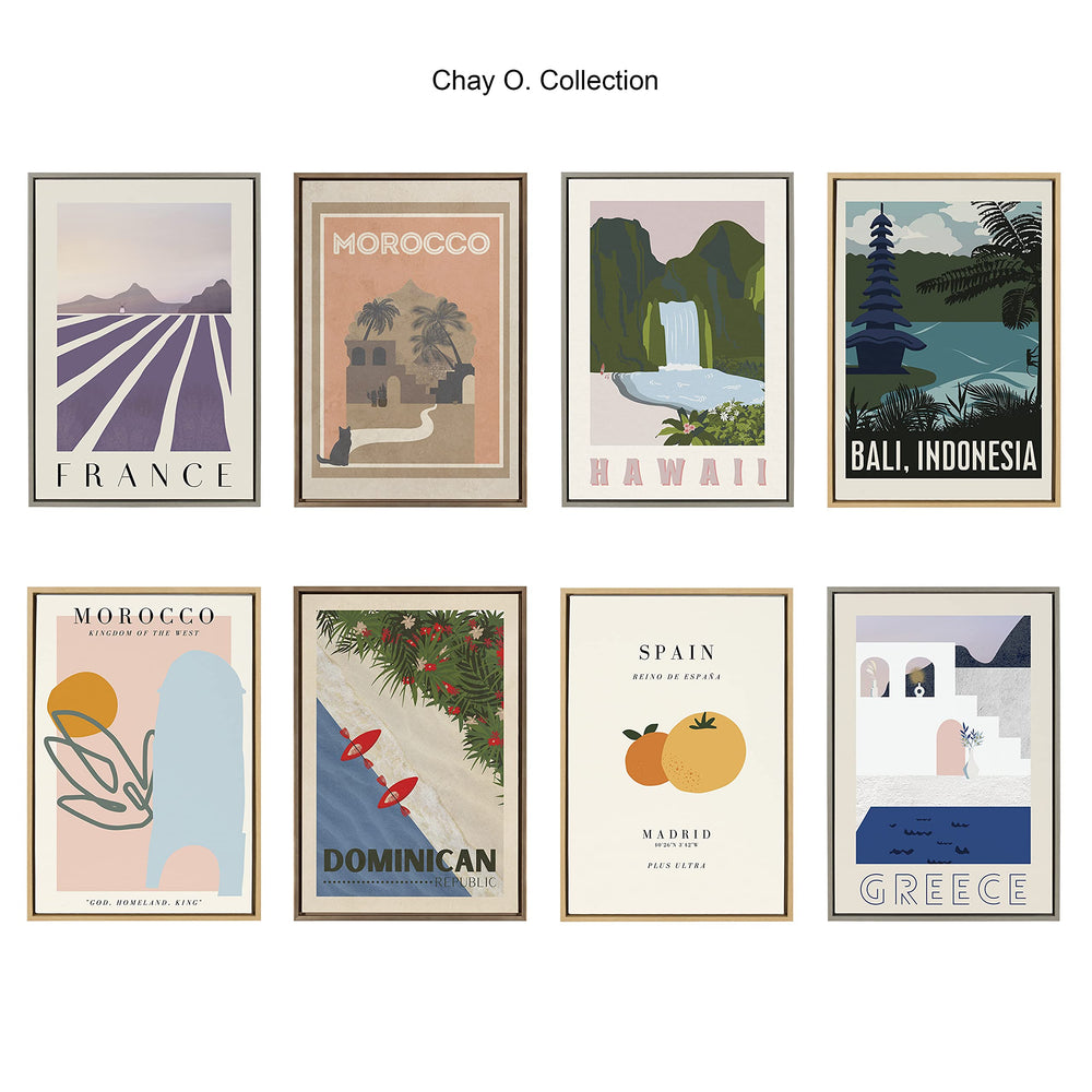 Hawaii Travel Poster Framed Canvas - From Where - 