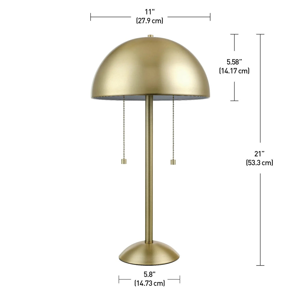 Haydel 2 - Light Matte Brass Table Lamp - From Where -