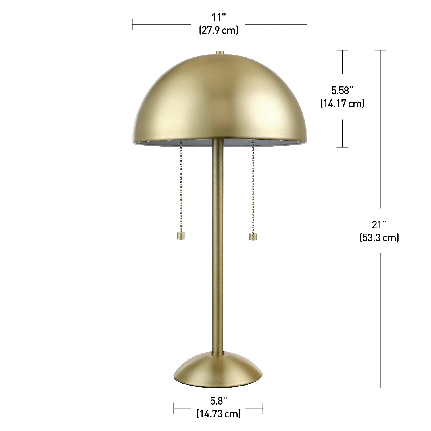 Haydel 2 - Light Matte Brass Table Lamp - From Where - 
