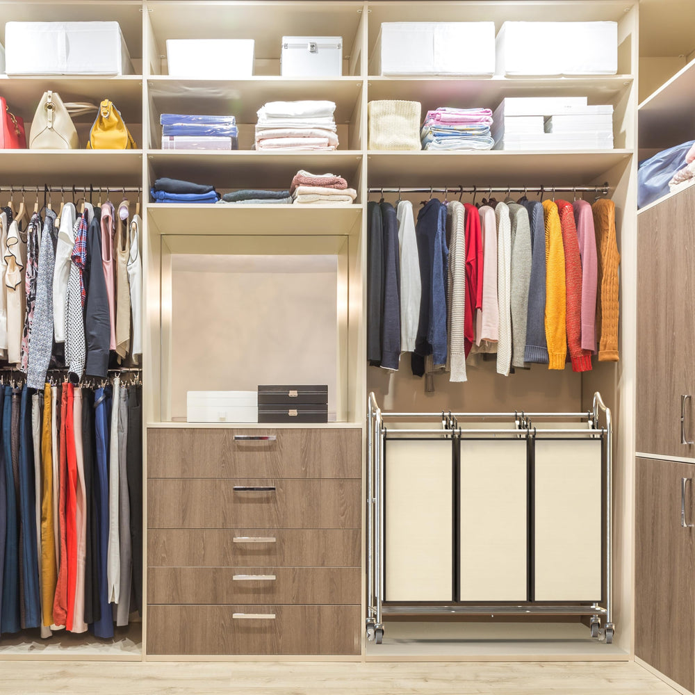 Heavy - Duty 3 - Bag Laundry Sorter Cart - From Where - 