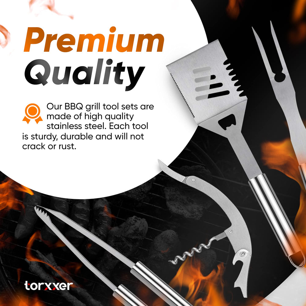 Heavy Duty BBQ Grill Tools Set - From Where - 