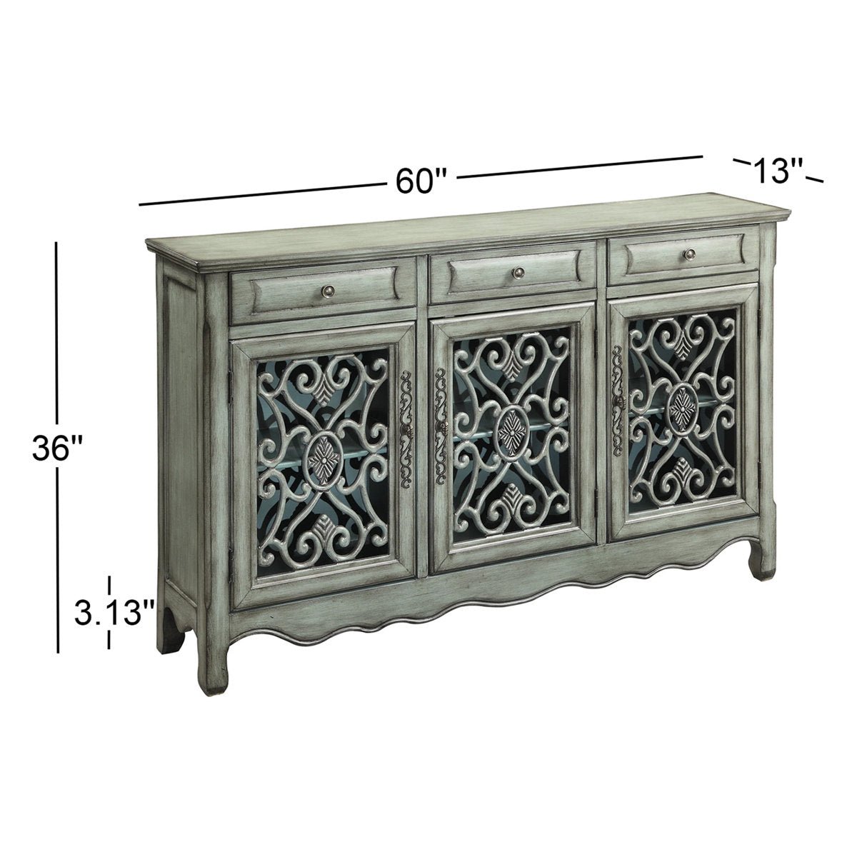 Helvic 60&quot; 3 - Drawer Sideboard - From Where - 