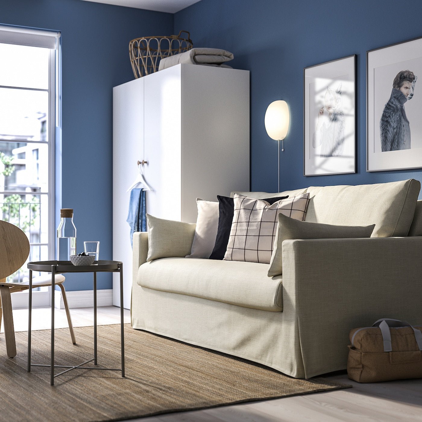 Hemmesta Sleeper Sofa Light Beige - From Where - 