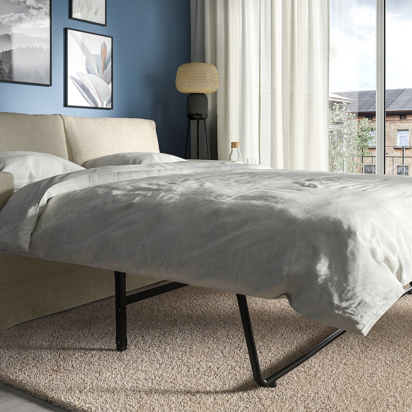 Hemmesta Sleeper Sofa Light Beige - From Where - 