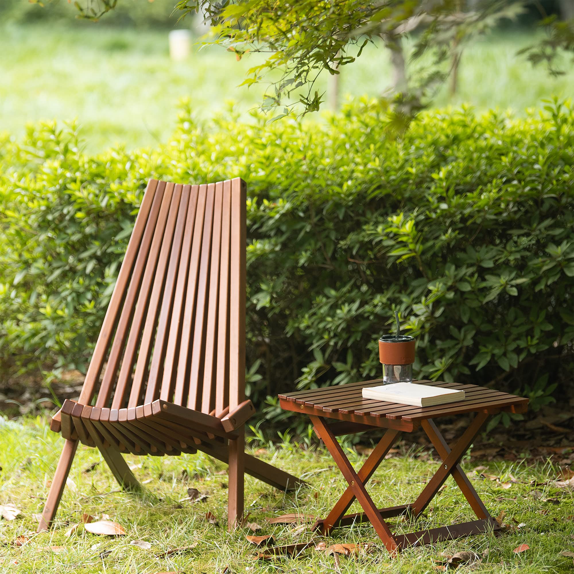 Henf Folding Wooden Lounge Chair - From Where - 
