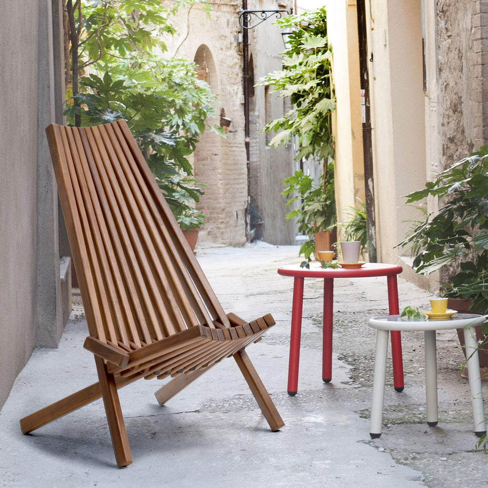 Henf Folding Wooden Lounge Chair - From Where - 