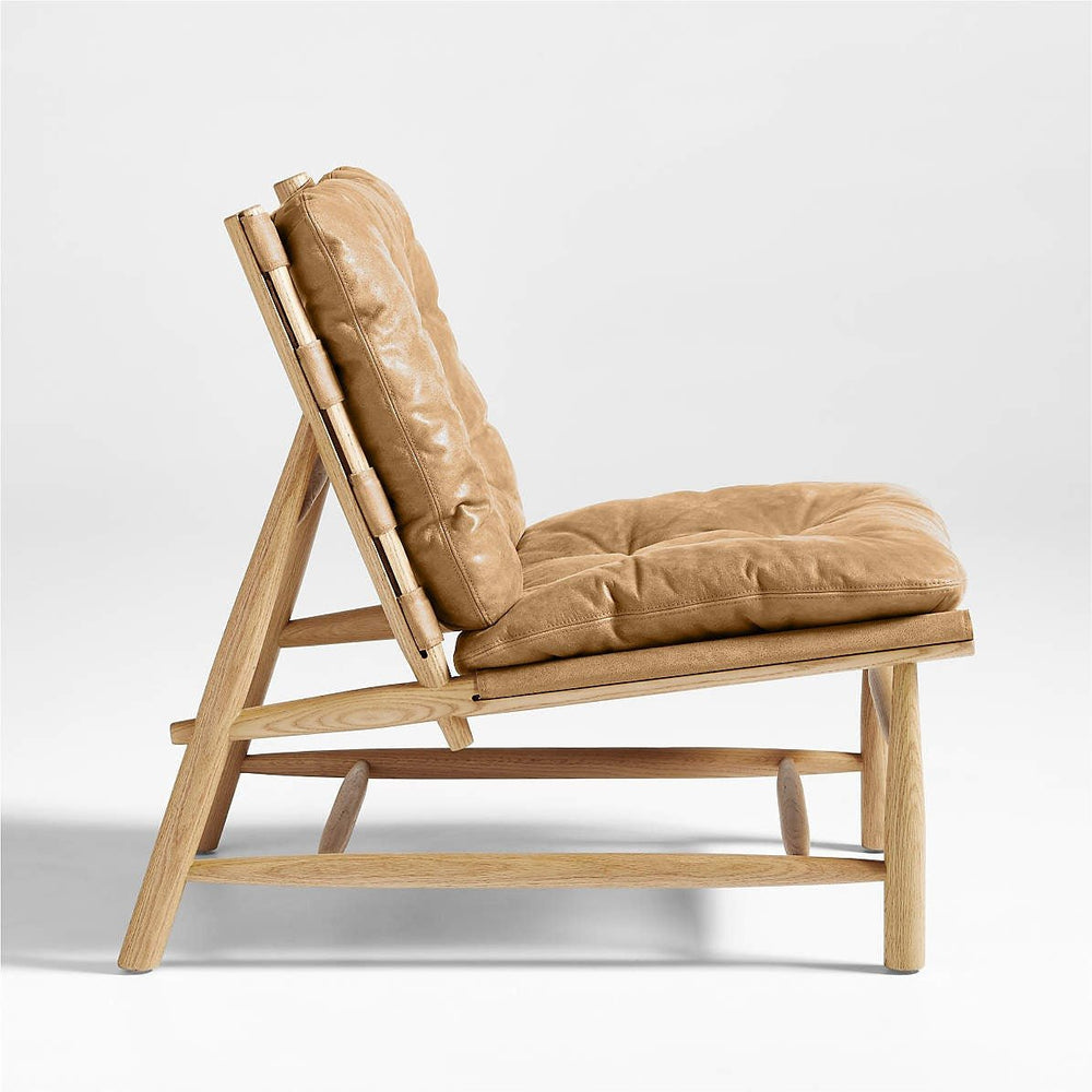 Henning Leather Accent Chair - From Where - 