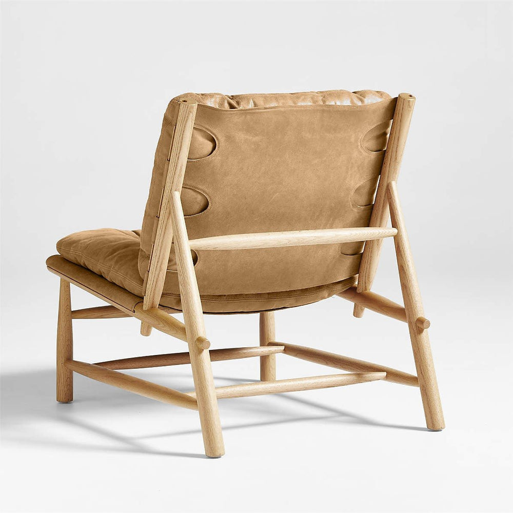 Henning Leather Accent Chair - From Where - 