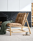 Henning Leather Accent Chair - From Where - 