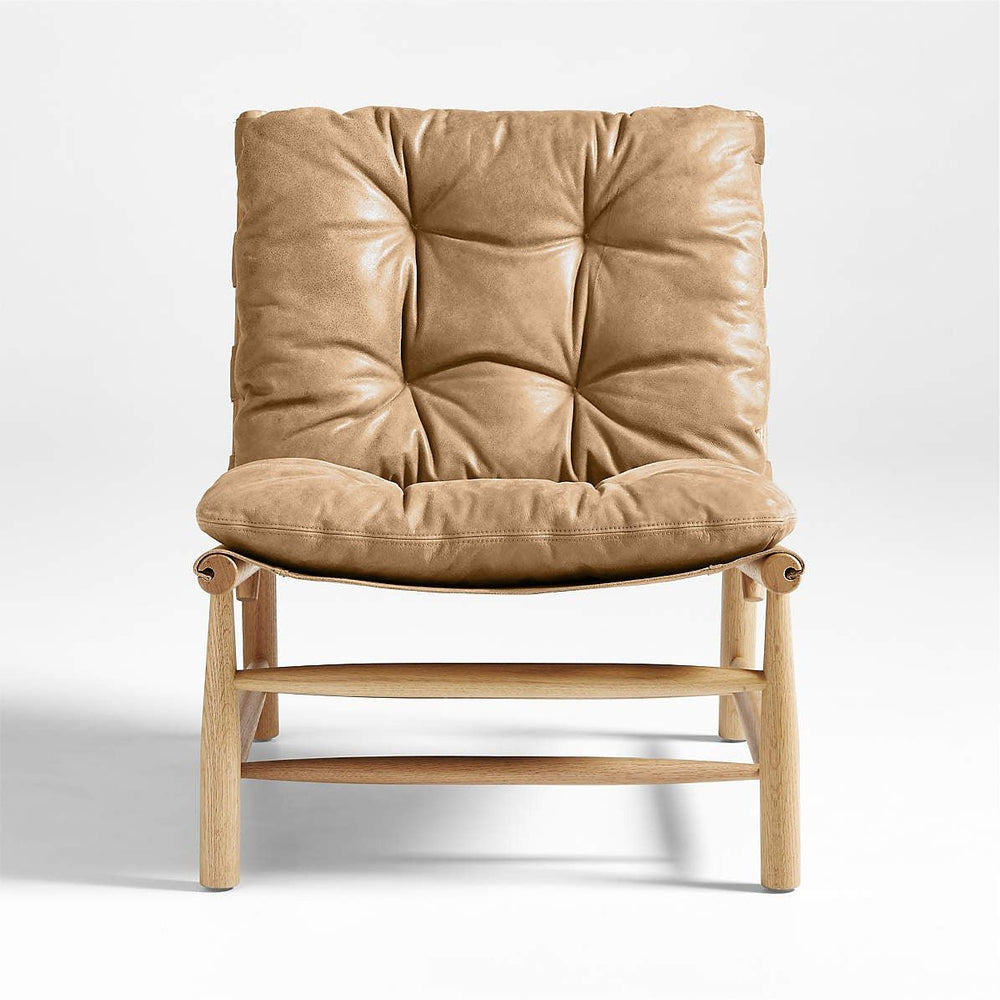 Henning Leather Accent Chair - From Where - 