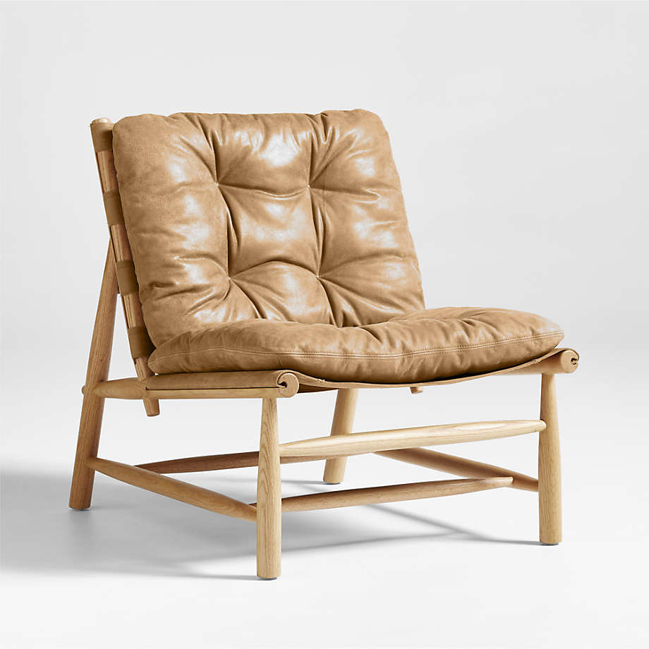 Henning Leather Accent Chair - From Where - 