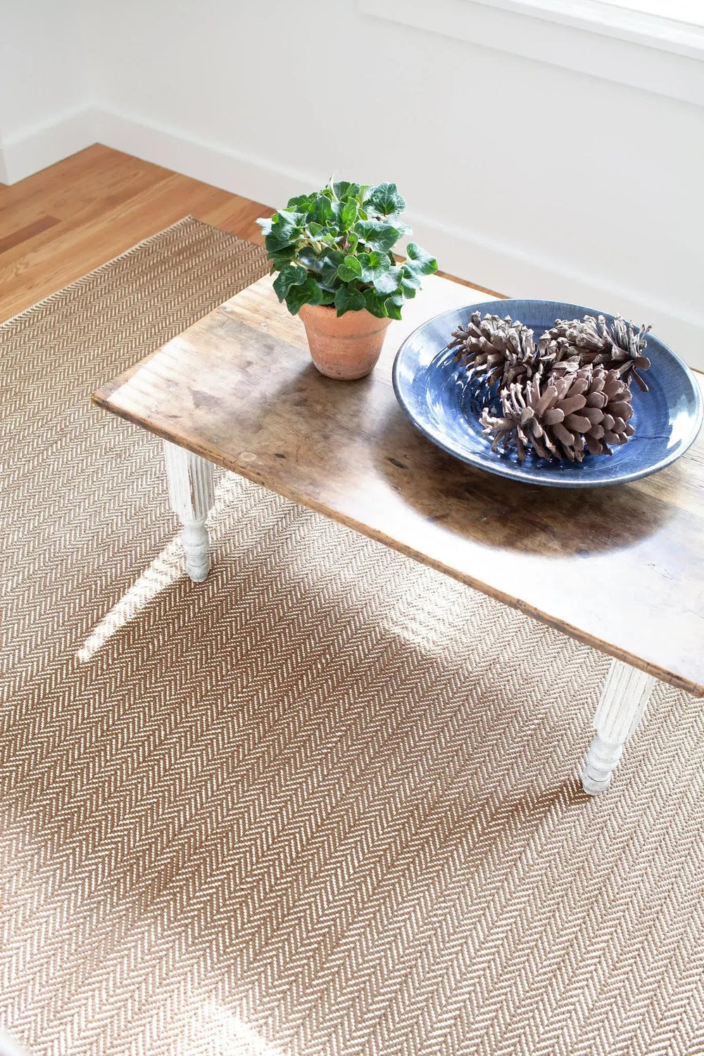 Herringbone Handwoven Cotton Rug - From Where Finds - 