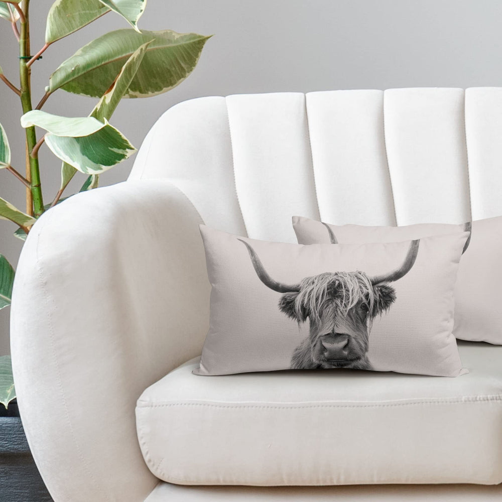 Highland Cow Print Lumbar Pillow Covers - From Where - 