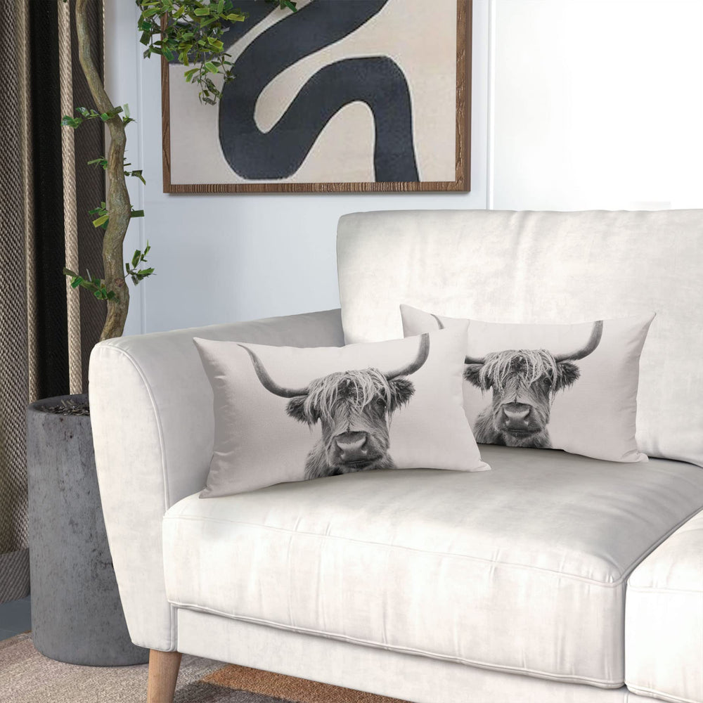 Highland Cow Print Lumbar Pillow Covers - From Where - 