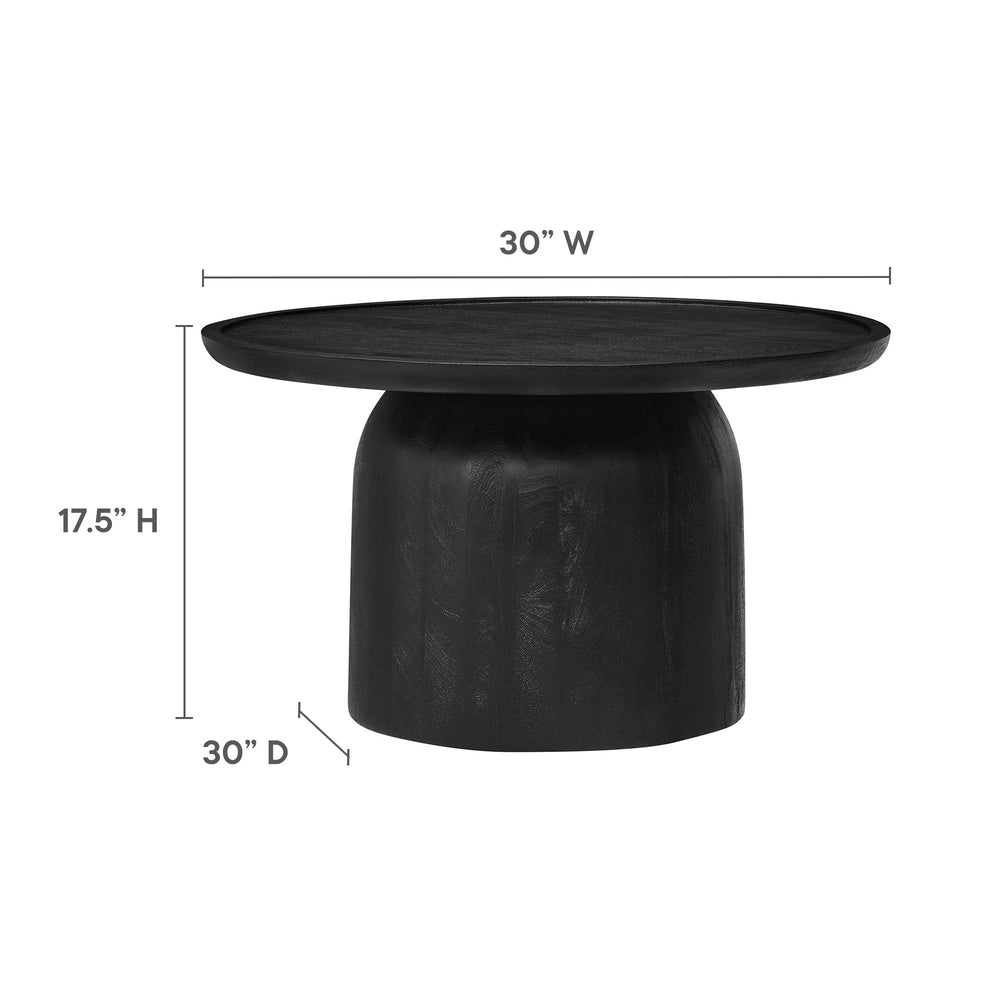 Holloway 30" Round Wood Coffee Table - From Where Finds - 
