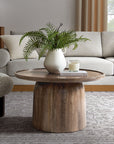 Holloway 30" Round Wood Coffee Table - From Where Finds - 