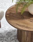 Holloway 30" Round Wood Coffee Table - From Where Finds - 