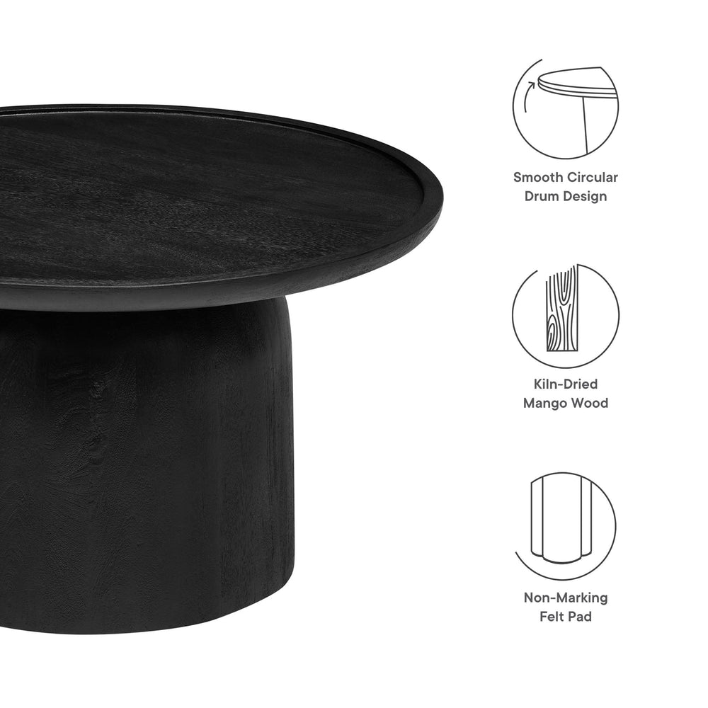 Holloway 30" Round Wood Coffee Table - From Where Finds - 