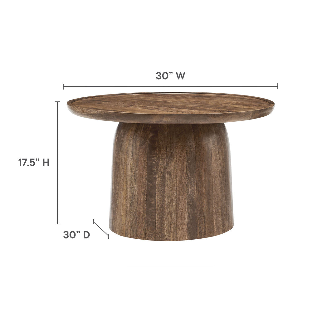 Holloway 30" Round Wood Coffee Table - From Where Finds - 