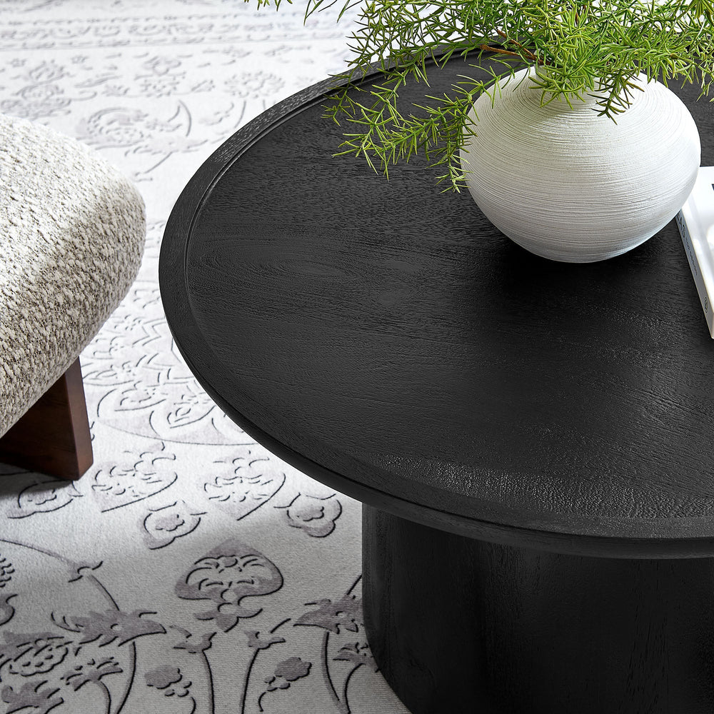 Holloway 30" Round Wood Coffee Table - From Where Finds - 