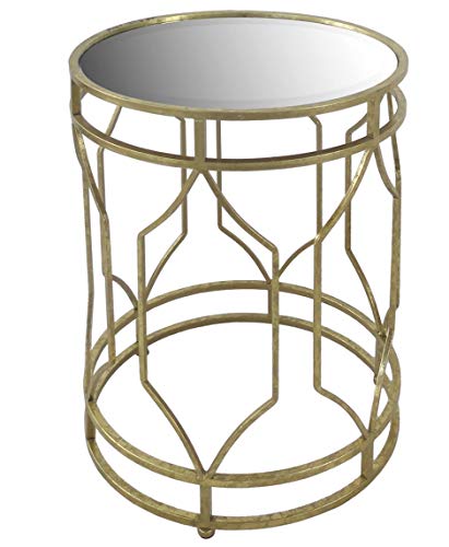 Home Gold Metal Accent Table - From Where - 