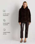 Hooded Faux Fur Jacket - From Where Finds -