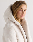 Hooded Faux Fur Jacket - From Where Finds -