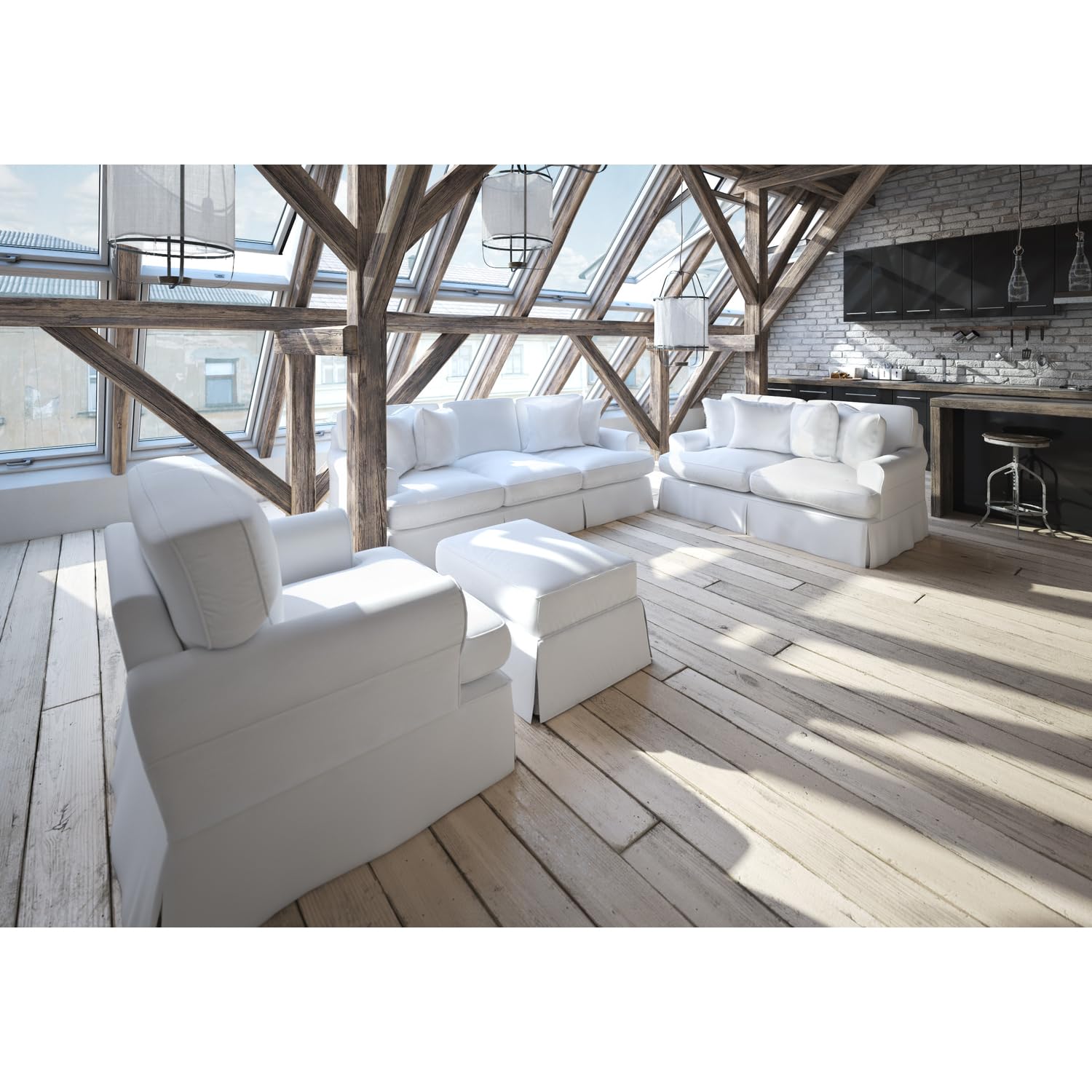 Horizon Slipcovered Chair - From Where - 