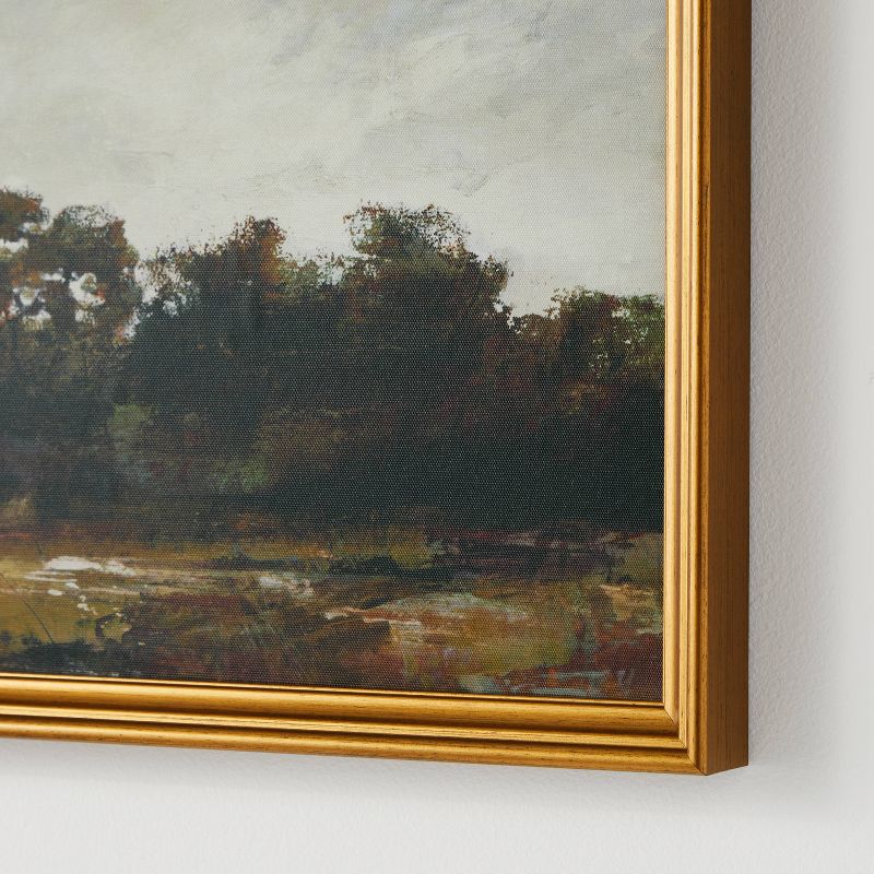 Horizontal Landscape Framed Canvas - From Where - 