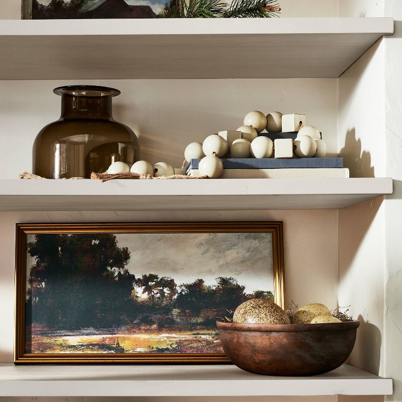 Horizontal Landscape Framed Canvas - From Where - 
