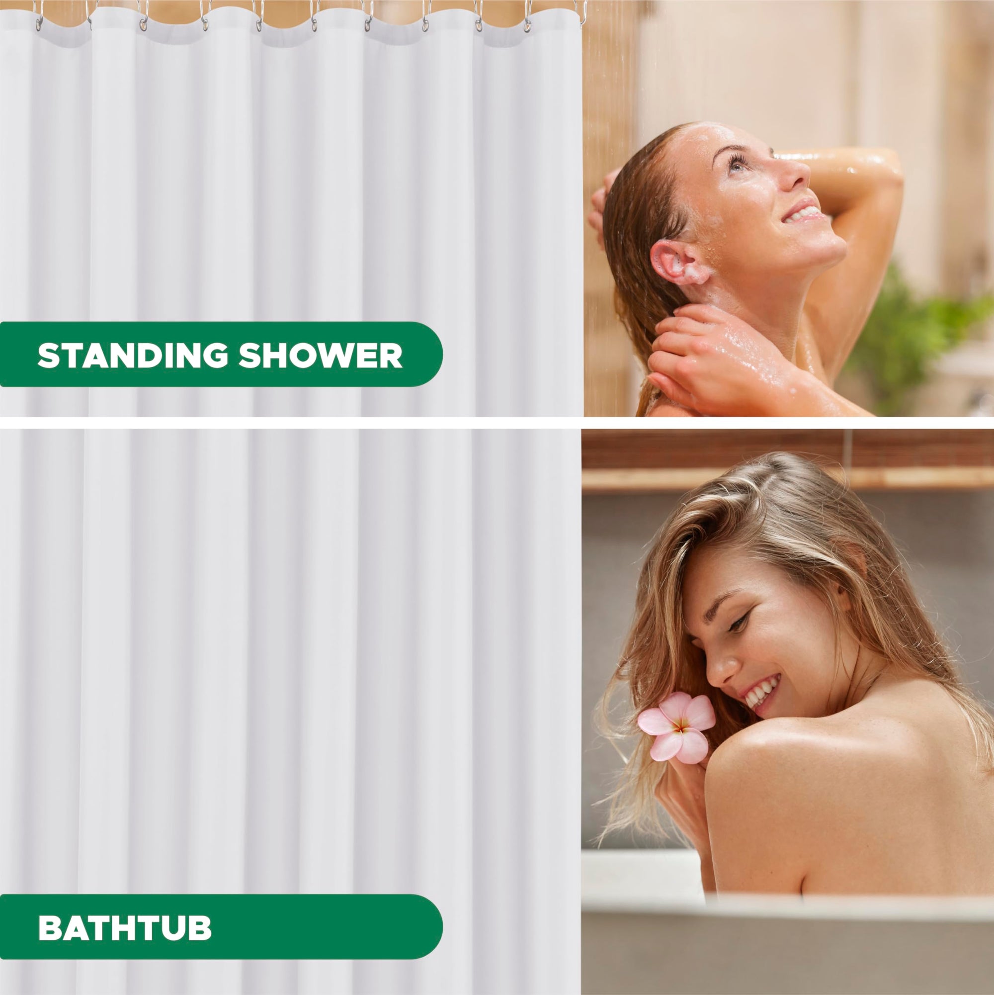 Hotel Quality Fabric Shower Curtain Liners 72" X 72 - From Where - 