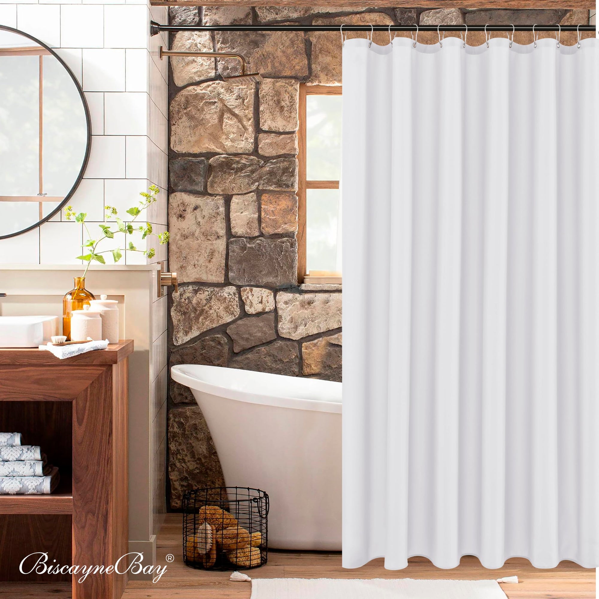 Hotel Quality Fabric Shower Curtain Liners 72&quot; X 72 - From Where - 