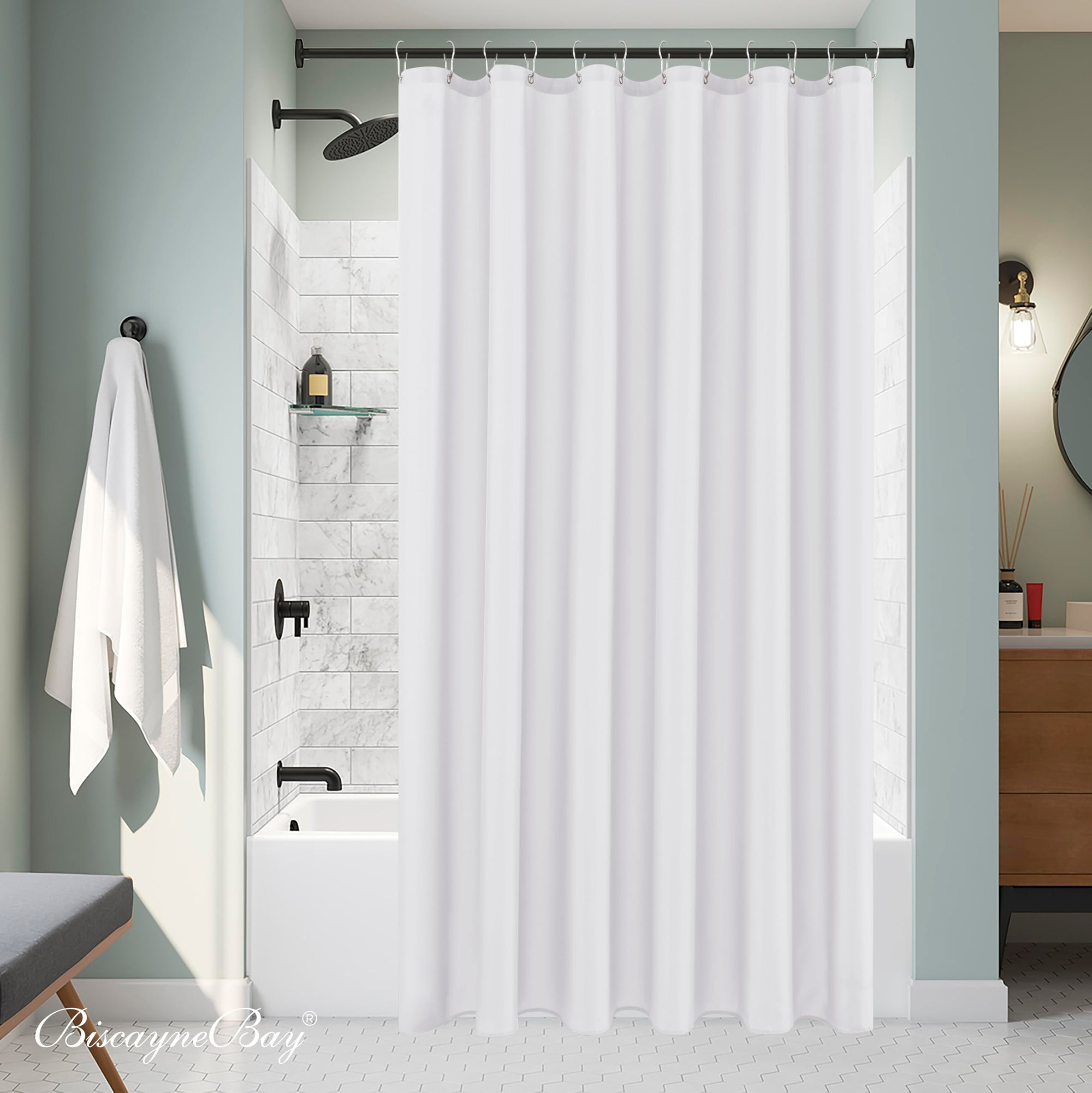 Hotel Quality Fabric Shower Curtain Liners 72" X 72 - From Where - 