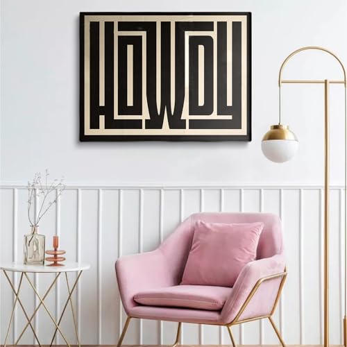 Howdy Typography Wall Art - From Where - 