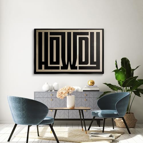 Howdy Typography Wall Art - From Where - 