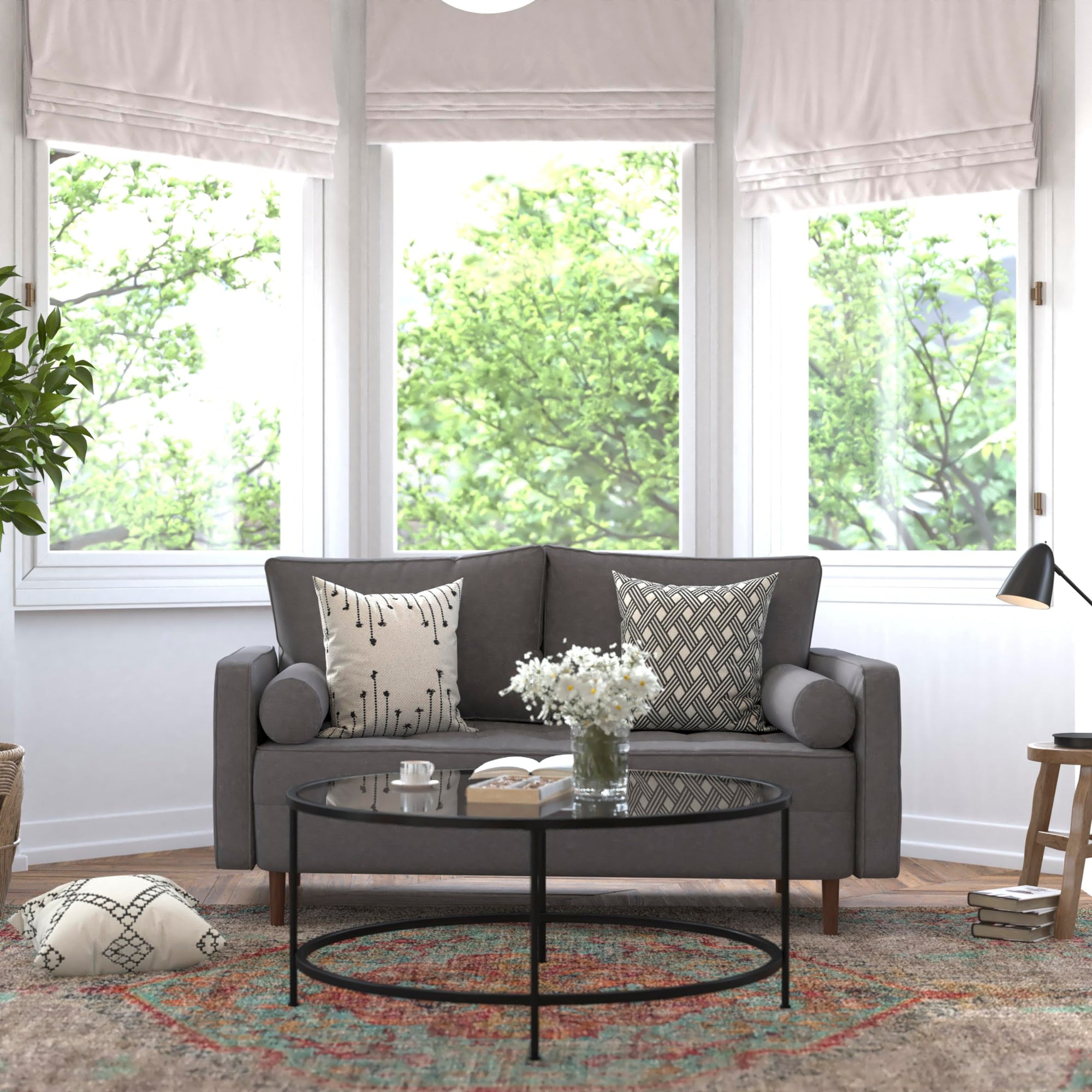 Hudson Mid - Century Modern Loveseat - From Where - 