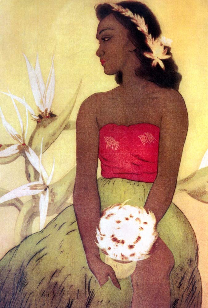 Hula Dancer Holds IPU Art Print - From Where - 