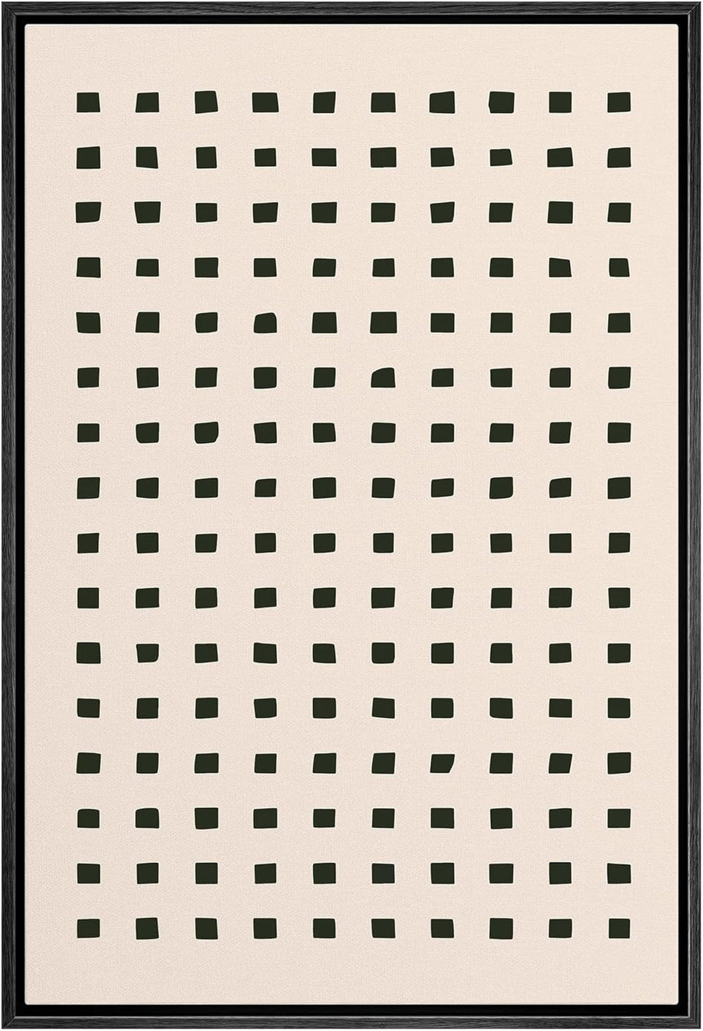 IDEA4WALL Framed Canvas Print Wall Art Sage Green Mid - Century Modern Color Blocks Abstract Shapes Illustrations Modern Art Decorative Minimalist Relax/Cozy Multicolor for Bedroom - 16"x24" Black - From Where - 