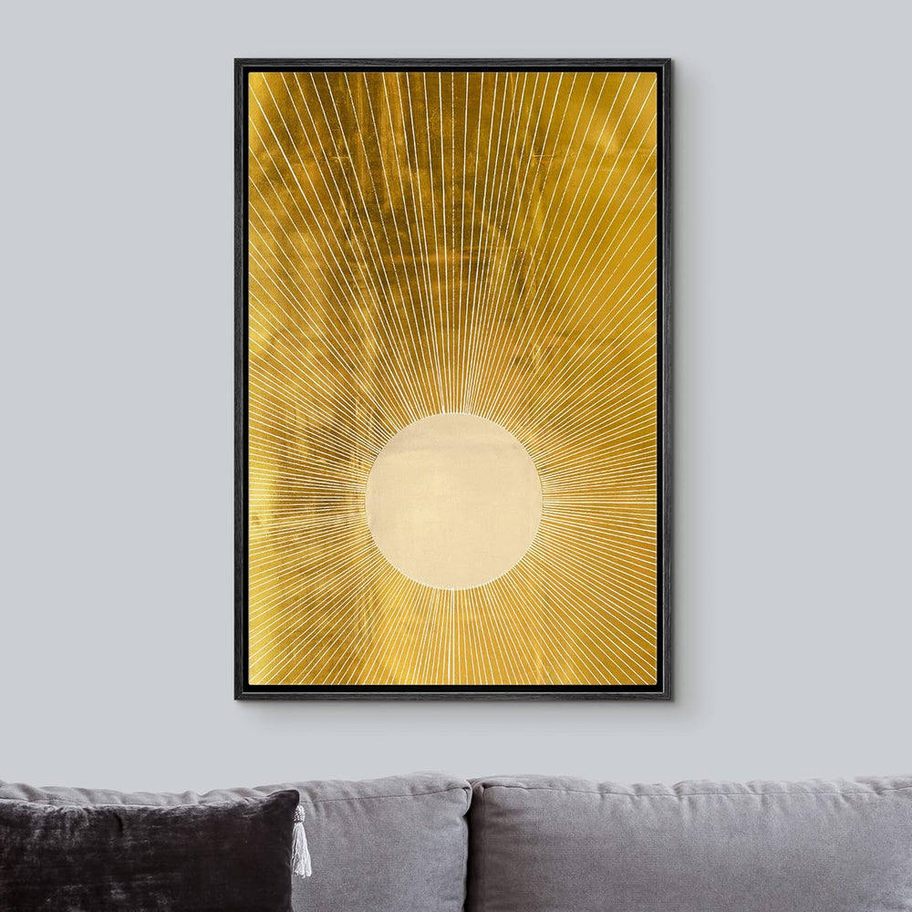 IDEA4WALL Framed Canvas Print Wall Art Sage Green Mid - Century Modern Color Blocks Abstract Shapes Illustrations Modern Art Decorative Minimalist Relax/Cozy Multicolor for Bedroom - 16"x24" Black - From Where - 