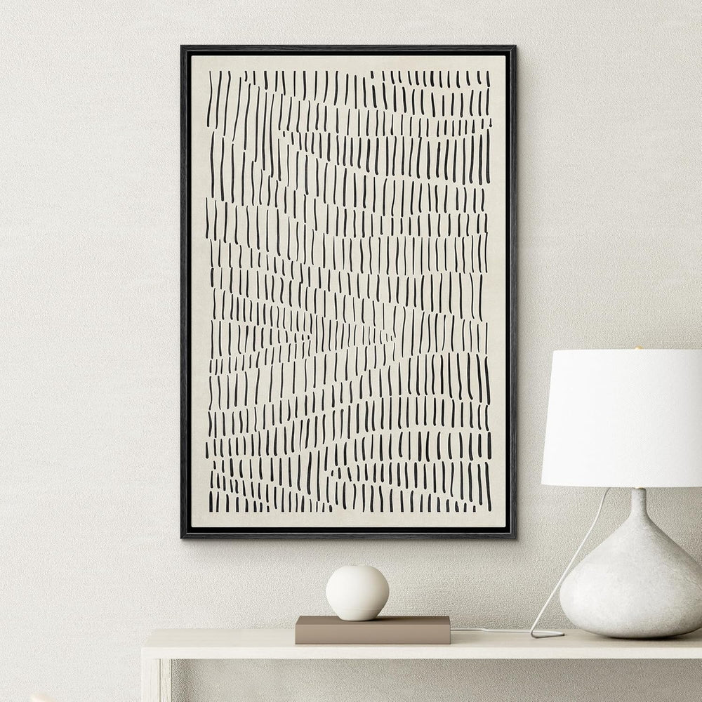 IDEA4WALL Framed Canvas Print Wall Art Sage Green Mid - Century Modern Color Blocks Abstract Shapes Illustrations Modern Art Decorative Minimalist Relax/Cozy Multicolor for Bedroom - 16"x24" Black - From Where - 