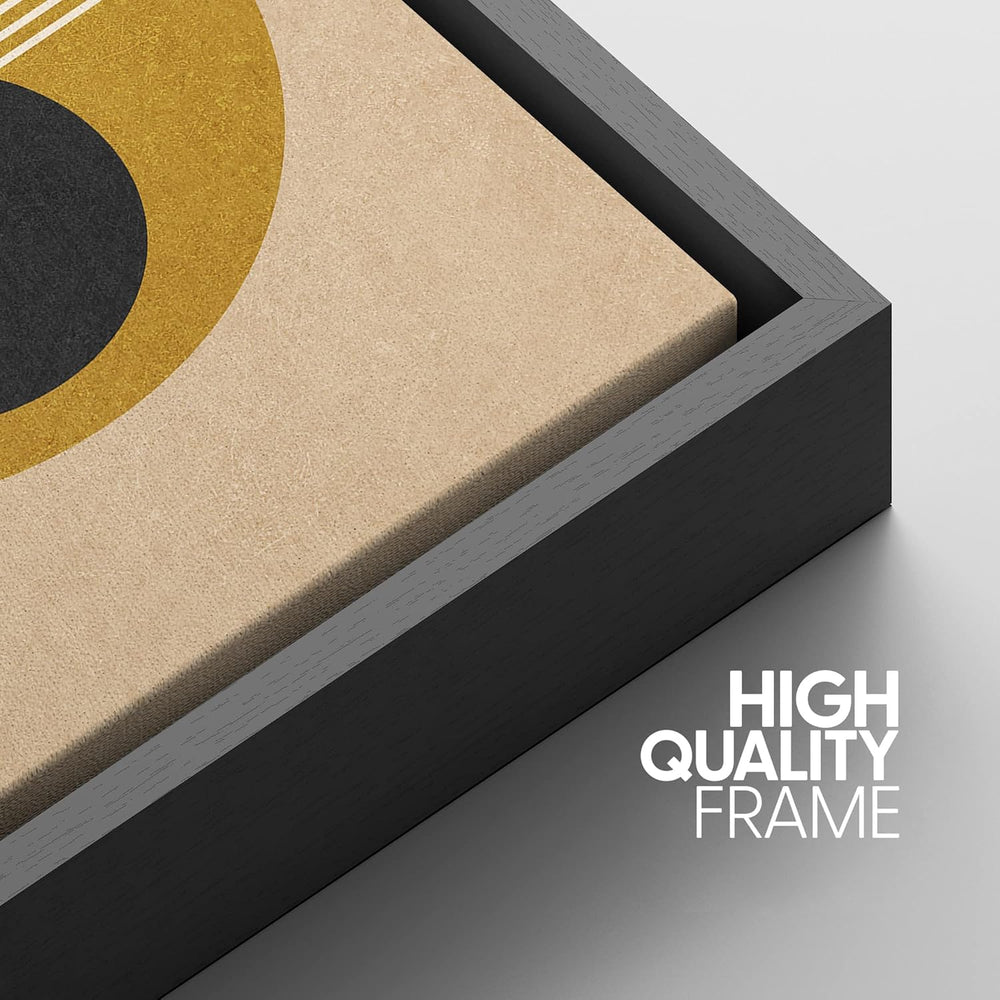 IDEA4WALL Framed Canvas Print Wall Art Sage Green Mid - Century Modern Color Blocks Abstract Shapes Illustrations Modern Art Decorative Minimalist Relax/Cozy Multicolor for Bedroom - 16"x24" Black - From Where - 