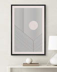 IDEA4WALL Framed Canvas Print Wall Art Sage Green Mid - Century Modern Color Blocks Abstract Shapes Illustrations Modern Art Decorative Minimalist Relax/Cozy Multicolor for Bedroom - 16"x24" Black - From Where - 