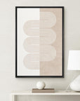 IDEA4WALL Framed Canvas Print Wall Art Sage Green Mid - Century Modern Color Blocks Abstract Shapes Illustrations Modern Art Decorative Minimalist Relax/Cozy Multicolor for Bedroom - 16"x24" Black - From Where - 