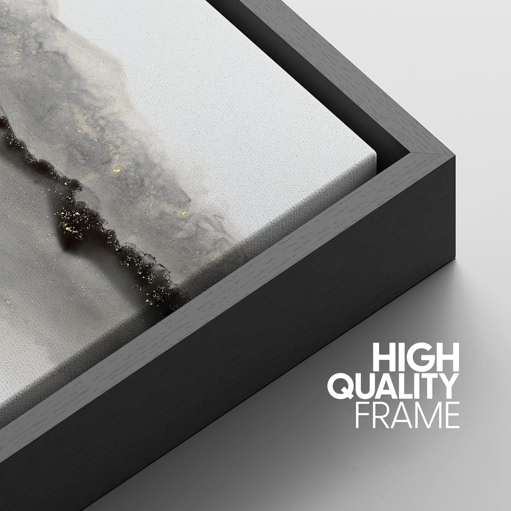 IDEA4WALL Framed Canvas Print Wall Art Sage Green Mid - Century Modern Color Blocks Abstract Shapes Illustrations Modern Art Decorative Minimalist Relax/Cozy Multicolor for Bedroom - 16"x24" Black - From Where - 