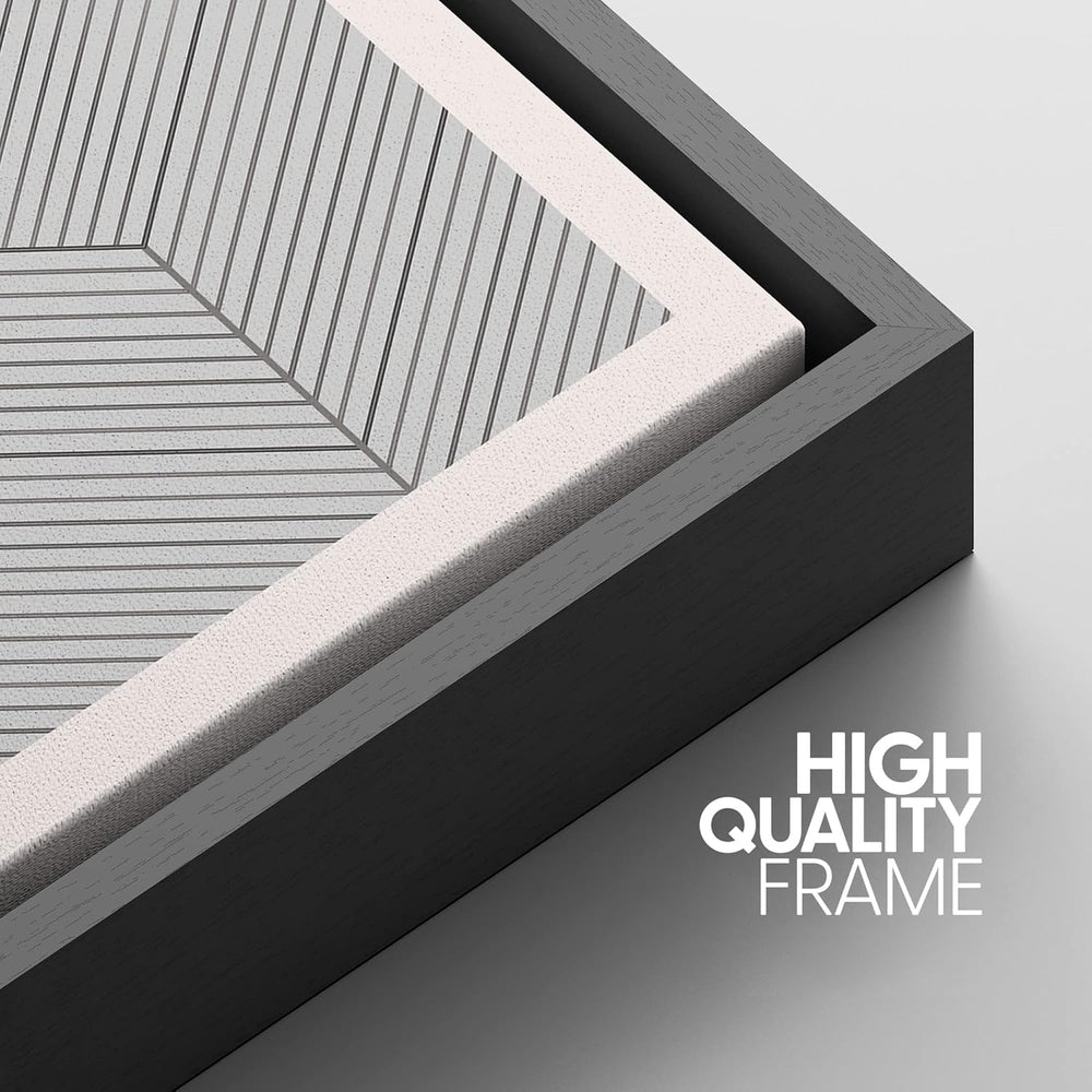 IDEA4WALL Framed Canvas Print Wall Art Sage Green Mid - Century Modern Color Blocks Abstract Shapes Illustrations Modern Art Decorative Minimalist Relax/Cozy Multicolor for Bedroom - 16"x24" Black - From Where - 