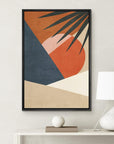 IDEA4WALL Framed Canvas Print Wall Art Sage Green Mid - Century Modern Color Blocks Abstract Shapes Illustrations Modern Art Decorative Minimalist Relax/Cozy Multicolor for Bedroom - 16"x24" Black - From Where - 