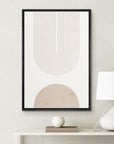 IDEA4WALL Framed Canvas Print Wall Art Sage Green Mid - Century Modern Color Blocks Abstract Shapes Illustrations Modern Art Decorative Minimalist Relax/Cozy Multicolor for Bedroom - 16"x24" Black - From Where - 