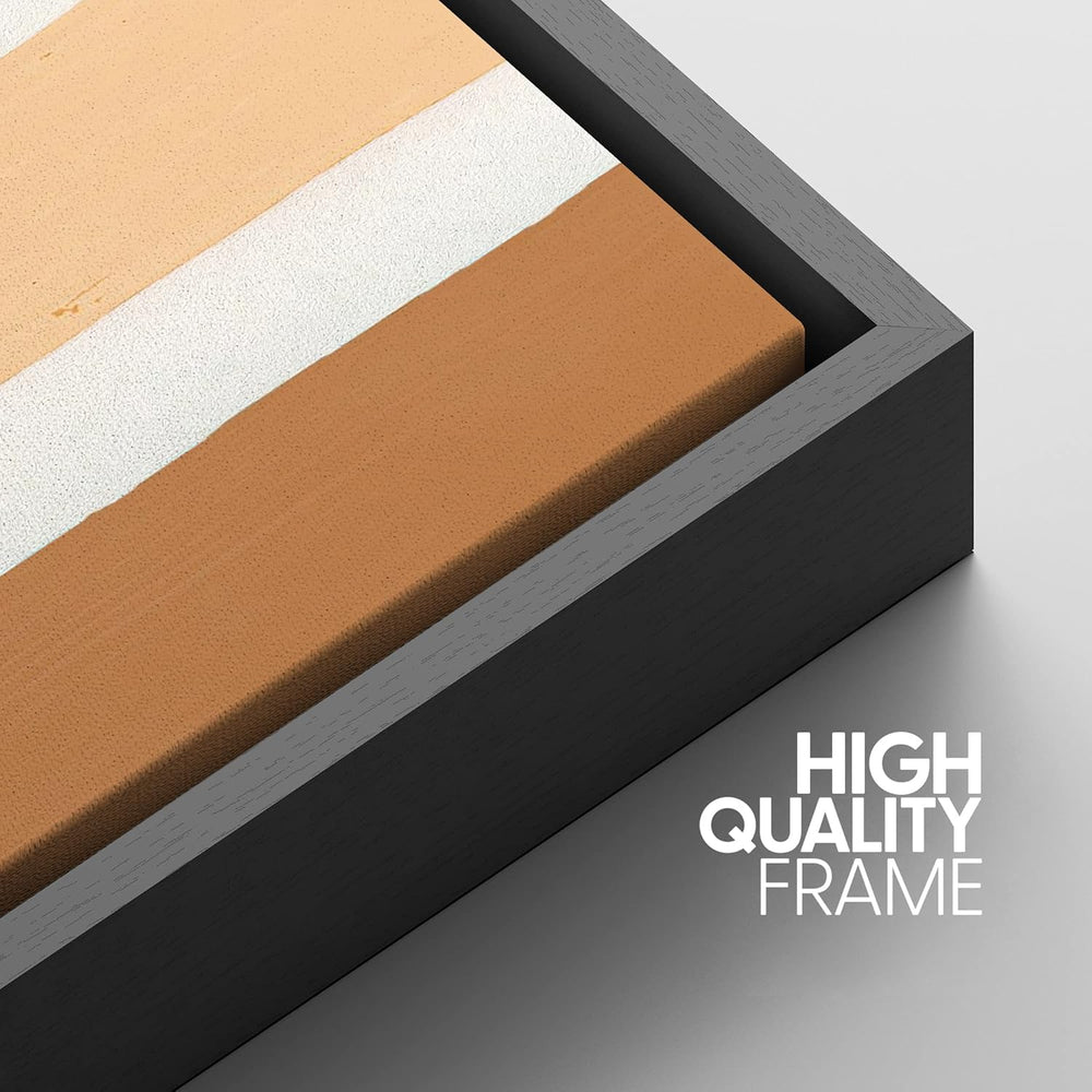 IDEA4WALL Framed Canvas Print Wall Art Sage Green Mid - Century Modern Color Blocks Abstract Shapes Illustrations Modern Art Decorative Minimalist Relax/Cozy Multicolor for Bedroom - 16"x24" Black - From Where - 